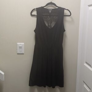 Skull lace back skater dress